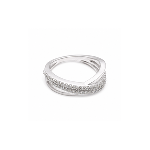Elegant 0.47 TCW Diamond <b>Ring</b> | 14K White Gold <b>Open</b> Top Designer <b>Ring</b> for Women | Sparkling Everyday Wear Fine Jewelry Gift - Product Image 1