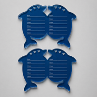 Nouveaux outils de rehaussement de cils en acrylique durable Dolphin, avec aimants pour plaques de cils, et plaques personnalisées en forme de cœur, papillon, carré, cercle
