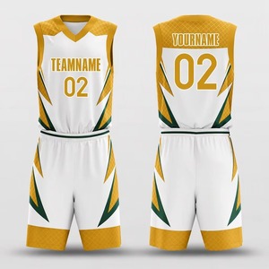 Ensembles d'uniformes de basketball unisexes personnalisés en gros, imprimés, professionnels, respirants, à séchage rapide, confortables, grandes tailles, protection UV frontale - Product Image 5