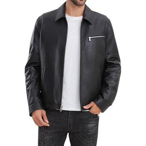 Best 2026 Custom Professional Men's Full Sleeves Leather <b>Canvas</b> <b>Jacket</b> High Quality Breathable Waterproof Street Wear - Product Image 2