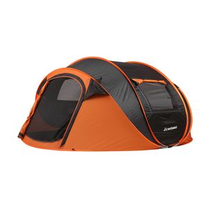 Tenda Pop-up Nera e Arancione per 5-8 Persone, Ideale per Campeggio e Nautica - Product Image 4