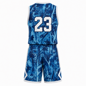 Ensemble d'uniformes de basketball réversibles en gros, maillots et shorts de basketball personnalisés avec logo pour hommes, jeunes, équipes scolaires et clubs - Product Image 4