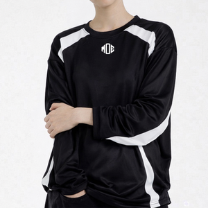 Camiseta Deportiva de Fútbol Americano de Manga Larga para Hombre, en Poliéster, con Paneles en Contraste, Ropa Deportiva, Logotipo Personalizado, Pedidos al Por Mayor OEM - Product Image 2