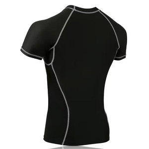 Combinaison de course décontractée pour hommes, vêtements de fitness, shorts de sport, collants à séchage rapide, vêtements de sport d'entraînement à manches courtes - Product Image 4