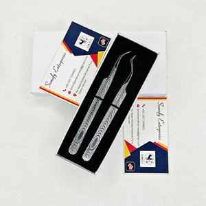 Pinzas Profesionales para Extensión de Pestañas Somofy Enterprises, 10 mm, Acero Inoxidable Japonés, Punta Plateada Lisa, Punta de Fibra, Agarre de Precisión - Product Image 1