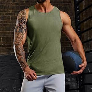 Usine en gros personnalisé hommes Gym débardeurs respirant séchage rapide été extérieur tricoté sublimé Singulet Offre Spéciale vêtements - Product Image 2