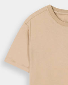 T-shirt à manches courtes beige pour homme fabriqué en usine, respirant, idéal pour l'été, fabriqué au Pakistan, en promotion - Product Image 3