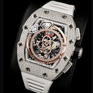 Montre en Moissanite en Gros pour Hommes, Bracelet Entièrement Pavé de Pierres VVS - Product Image 1