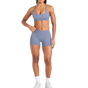 Shorts de Yoga con Cintura Media y Cordón Ajustable para Mujer, Ropa Deportiva Cómoda para Fitness, Gimnasio, Running, Spandex/Poliéster OEM - Product Image 3