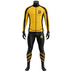 Yellow Black <b>Cycle</b> Wear Set Full Sleeve <b>Jacket</b> and Leggings Performance Cycling Outfit for Outdoor Indoor Training and Races - Product Image 1