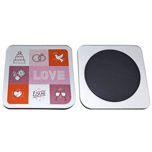 Cubes d'amour en acrylique personnalisés, aimants de réfrigérateur carrés, décoration de mariage, autocollant magnétique, cadeau - Product Image 4