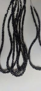 Collar de cuentas de diamantes negros facetados de corte excelente de 18,15 quilates, hermosa pieza de 38-40 cm de longitud - Product Image 4