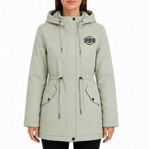 Chaqueta Parka de Invierno para Mujer OEM ODM con Capucha Desmontable, Material Transpirable e Impermeable y Logotipo Personalizado - Product Image 1