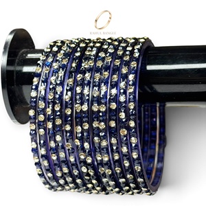 Bracelets tendance en perles de verre bleu cachemire en forme de goutte de pluie, directement de l'usine, pour femmes, pour les mariages et les occasions festives, à prix de gros - Product Image 1