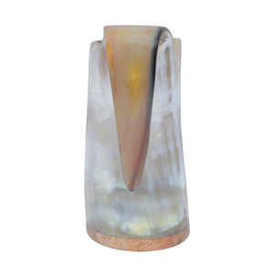 Tasse anti-fuite en corne de buffle sculptée à la main, motif bateau viking, style artisanal, avec poignée, réutilisable, idéale comme cadeau de mariage - Product Image 6