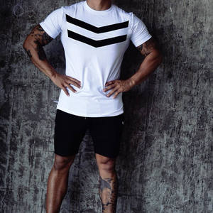 T-shirt blanc à manches courtes pour homme, col rond uni, style vintage décontracté, été, polyester popeline respirant, tricoté 220g - Product Image 3