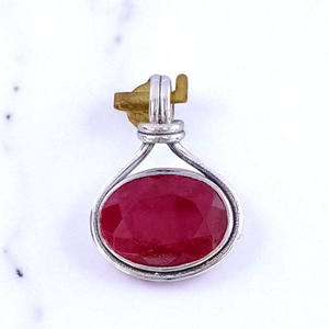 อัญมณีทับทิม925จี้เงินสเตอร์ลิงขายส่งราคาจี้เงินและเครื่องประดับ - Product Image 2