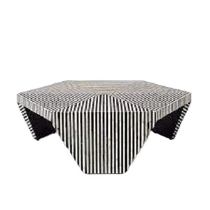 Mesa de centro con incrustaciones de hueso hecha a mano, muebles con incrustaciones de hueso para sala de estar a precio mayorista - Product Image 2