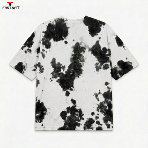 T-shirts pour hommes en coton délavé à l'acide, personnalisables avec logo, de haute qualité, séchage rapide, pour l'été - Product Image 5
