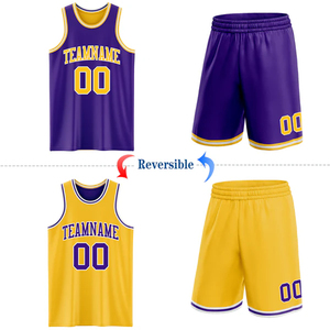Men Reversible Basketball Uniform Jersey Custom <b>Athletic</b> Team Apparel Supplier - Product Image 2