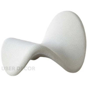 Velluto Wave Italian Minimalist Tongue Chaise Lounge 45kg en stock para vestíbulos de hoteles y espacios de vida modernos - Product Image 2