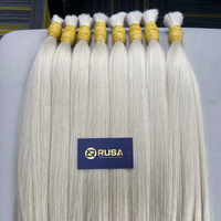 Extensions de cheveux humains vierges vietnamiens de qualité supérieure, en vrac, provenant d'un seul donneur, cuticules alignées, super double drawn, professionnelles, pour le corps