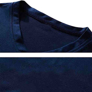 Breathable Summer Casual Sportswear Solid Short T-Shirt Set Customized Color <b>String</b> Long Sleeves Men 100% Cotton - Product Image 2