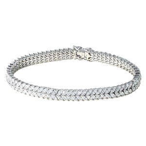 Wonderful DEF Color VS VVS Clarity 10K 14K 18K Solid Gold IGI Certificate Marquise Lab Grown Diamond Tennis Double Row <b>Bracelet</b> - Product Image 2