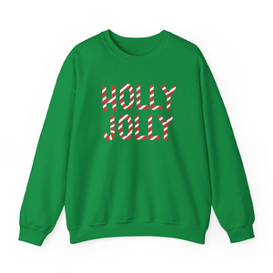 Sweat-shirt à col rond pour femme Holly Jolly, bleu marine, imprimé lettres de Noël, pull d'hiver pour les fêtes, coupe classique, en coton - Product Image 6