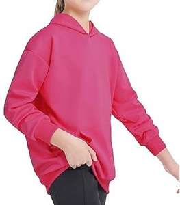 เสื้อฮู้ดเด็กผู้หญิงสีชมพูแบบขายส่ง ผ้าฝ้ายเฟรนช์เทอร์รี่เนื้อนุ่ม ระบายอากาศได้ดี - Product Image 3