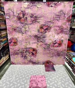 ผ้าไหมพิมพ์ลายหลากสีแบบฟารันซาวี ดิราค โซมาลี สำหรับชุดแต่งงาน ขายส่งจากโรงงานโดยตรง - Product Image 1