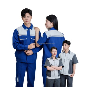 Personalizar diseño uniformes trabajadores eléctricos estilo conjunto ropa de trabajo para fábrica más tamaño soldador traje ropa-FMF fábrica uniforme - Product Image 1