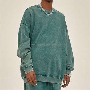 Vente en gros Logo personnalisé Sweat-shirt ras du cou surdimensionné avec pierre délavée à l'acide Col ras du cou vintage pour hommes - Product Image 1