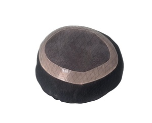 Human Hair Mono Base Toupee Bonnet <b>Wig</b> for <b>Men</b> with Bangladesh Hair Patches and Taz Hair - Product Image 6