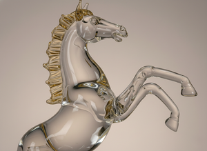 งานฝีมือแก้วรูปม้า ดีไซน์หรูหราและทนทานสำหรับตกแต่งบ้าน - Product Image 4