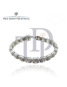 Bracelet tennis de luxe en or 10 carats avec diamants de laboratoire taille coussin de qualité supérieure 5-6 carats, serti, haut de gamme, pour soirée, cadeau, bijoux - Product Image 2