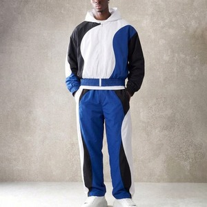 Ensemble de survêtement coupe-vent pour homme, veste à capuche zippée intégrale et pantalon, coupe ample, léger, résistant au vent, pour la course à pied et l'entraînement - Product Image 6