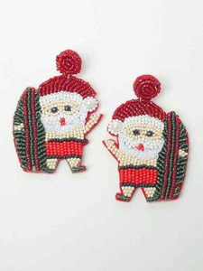 Pendientes colgantes con diseño de helado, el mejor diseño nuevo con bordado festivo y cuentas de semillas, joyería navideña de MULTI CRAFT - Product Image 1