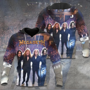 Men's Black Megadeth <b>Band</b> Graphic Print Pullover <b>Hoodie</b> Jersey Casual Regular Fit 100% Cotton Digital Printing - Product Image 6