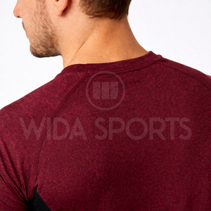 T-shirt de sport pour homme à séchage rapide, respirant, en maille, coupe ajustée, écologique, en tissu peigné 300 grammes, haut d'entraînement personnalisé - Product Image 5