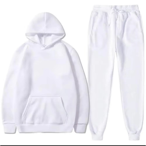 Unisex Custom Logo Winter Fleece Tracksuit Two Piece Outfit <b>Hoodie</b> and Jogger Sweatpants Set With <b>Printed</b> Logo for Men Women - Product Image 2