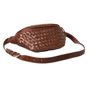 กระเป๋าคาดเอวหนังแท้ทอมือ ปรับแต่งได้ 100% พร้อมสายปรับระดับและซิปปิด ใช้งานได้หลากหลาย - Product Image 2