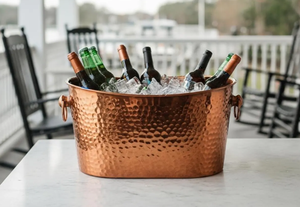 Seau à glace au design attrayant, en acier inoxydable, avec couvercle en cuir, refroidisseur et glacière à vin durables - Product Image 6