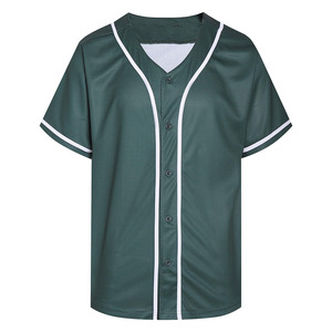 Active Movement Baseball Jersey For Men's Double Stitching Breathable Professional Wear Baseball Jersey - Product Image 1