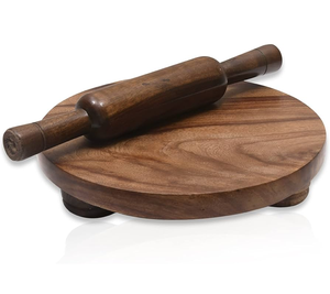 Acacia Wood <b>Rolling</b> <b>Pin</b> and Board Round Shape Wooden <b>Rolling</b> <b>Pin</b> Flour Stick Kitchen Dough <b>Rolling</b> Board Hot Sale - Product Image 4