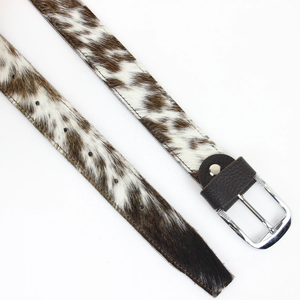 Natural Hair-On Cowhide Leather <b>Belt</b> for Men Premium Quality Heavy Duty Western Alloy Buckle with Animal Print Customizable - Product Image 2