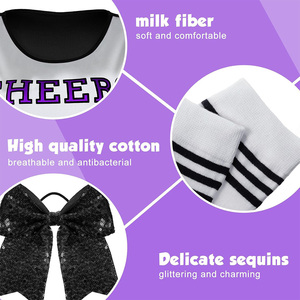 Disfraz de Animadora Flexible y Duradero de Spandex con Costuras Reforzadas y Diseños Impresos con Pedrería Termotransferible para Adultos - Product Image 2
