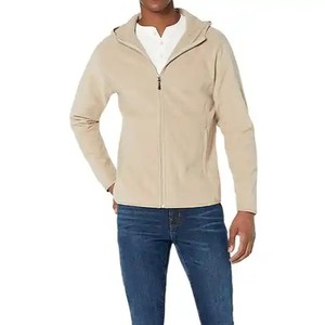 Chaqueta de Forro Polar con Capucha para Hombre, Corte Regular, Color Sólido, Cierre Frontal con Cremallera, Estilo Casual, 100% Poliéster, Diseño Transpirable de Punto - Product Image 6