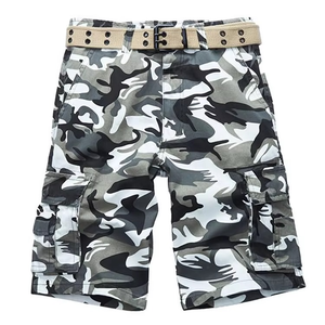 Shorts cargo sportifs écologiques pour hommes, motif camouflage, pour loisirs et activités de plein air, longueur genou, taille mi-haute - Product Image 6