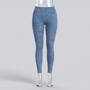 Women's High Waist Yoga Pants Full Length <b>Tie</b> <b>Dye</b> Print With Pockets Stretch Breathable Sport <b>Leggings</b> - Product Image 3